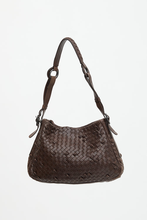 Bottega Veneta Vintage Leather Intrecciato Shoulder Bag