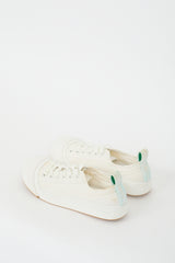 Bottega Veneta White Canvas Vulcan Sneaker