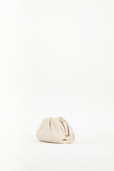 Bottega Veneta Beige Leather Mini Pouch Bag
