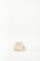 Bottega Veneta Beige Leather Mini Pouch Bag