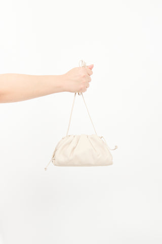 Bottega Veneta Beige Leather Mini Pouch Bag