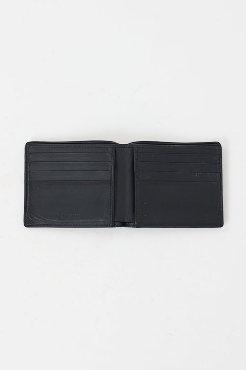 Bottega Veneta Black Intrecciato Leather Bifold Wallet