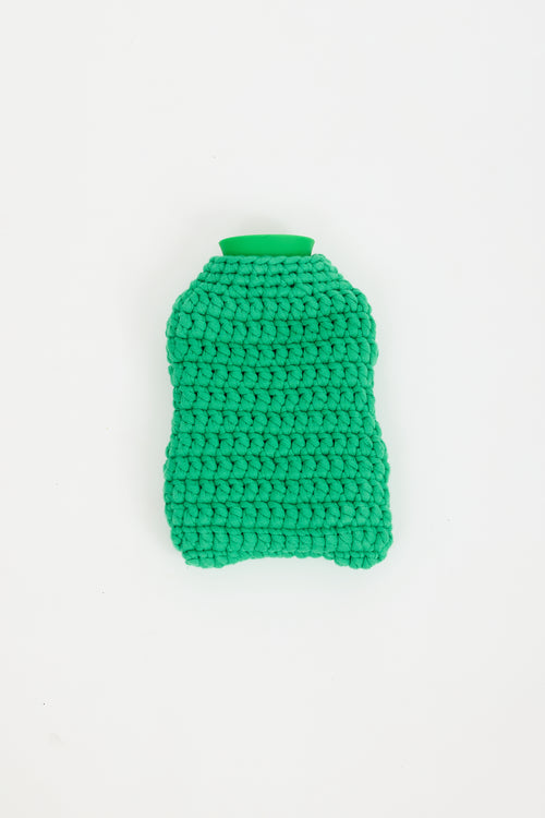 Bottega Veneta Parakeet Green Knitted Hot Water Bottle