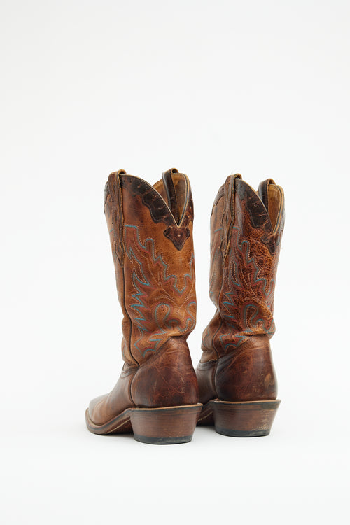 Boulet Brown Western Boot