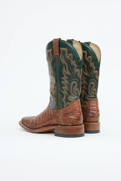 VSP Archive Leather Embossed Western Boot