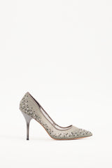 Bourne Grey Embellished Mesh Samantha Pump