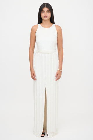 Brandon Maxwell Sequin Maxi Dress