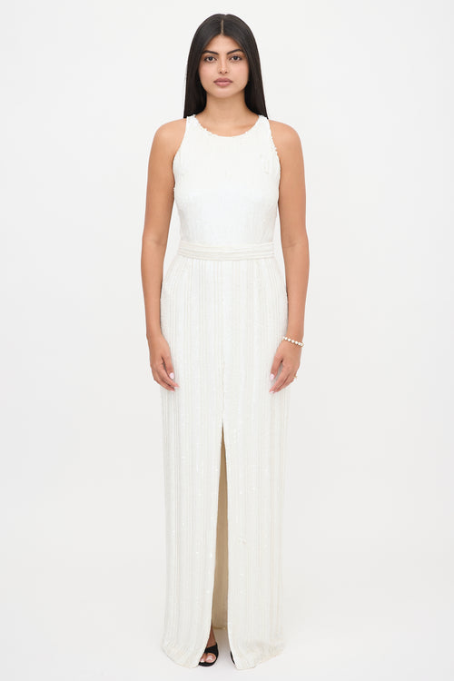 Brandon Maxwell Sequin Maxi Dress