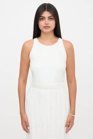 Brandon Maxwell Sequin Maxi Dress