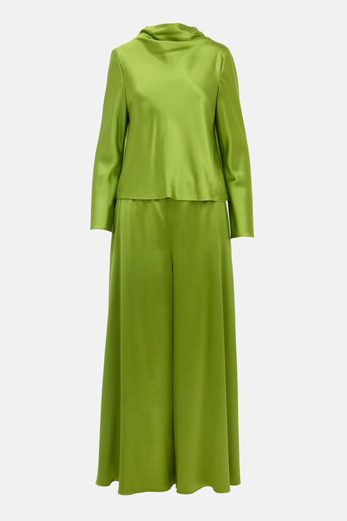Brandon Maxwell Silk Duchess Satin Set
