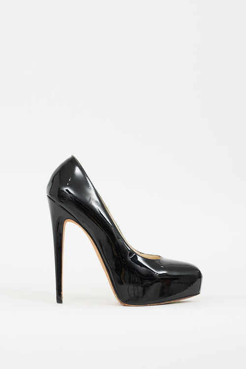 Brian Atwood Black Patent Platform Pump