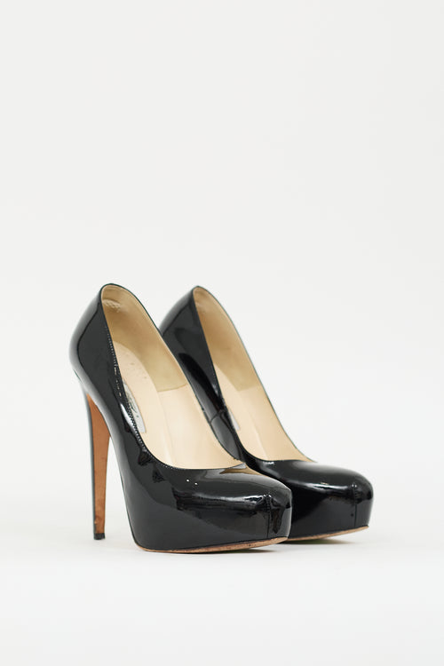 Brian Atwood Black Patent Platform Pump