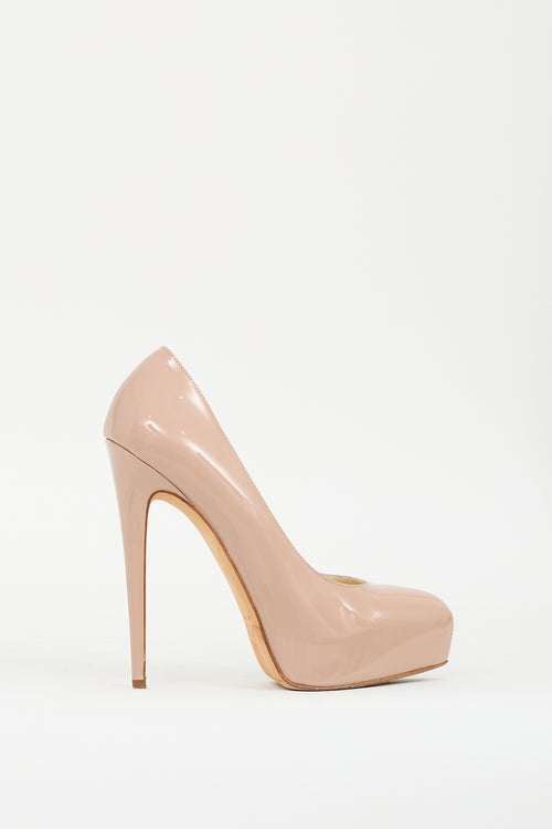 Brian Atwood Pink Patent Platform Pump