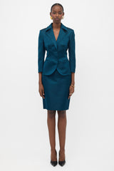 Brioni Silk Satin Skirt Suit
