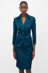 Brioni Silk Satin Skirt Suit
