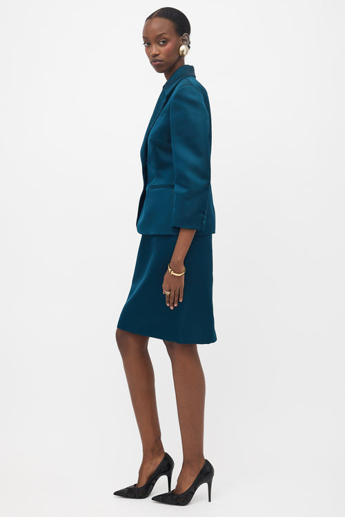 Brioni Silk Satin Skirt Suit