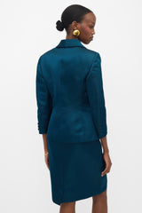 Brioni Silk Satin Skirt Suit