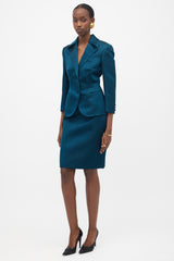 Brioni Silk Satin Skirt Suit