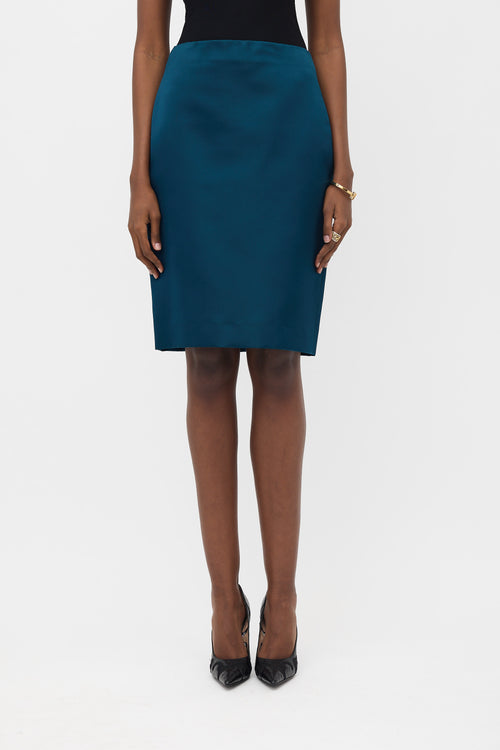 Brioni Silk Satin Skirt Suit