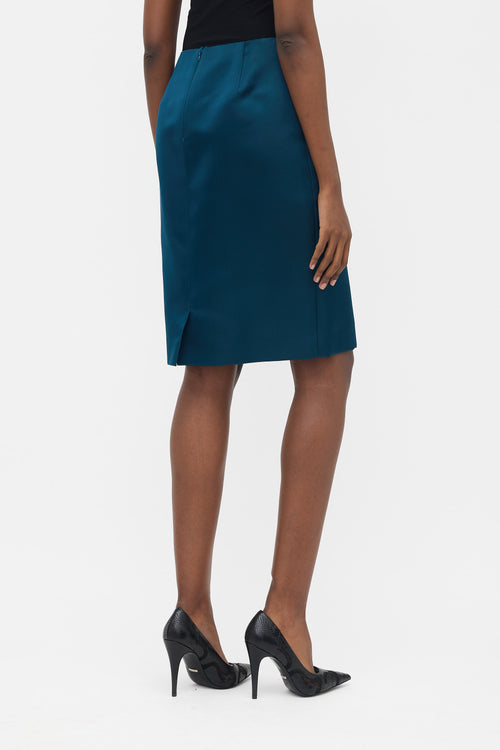 Brioni Silk Satin Skirt Suit