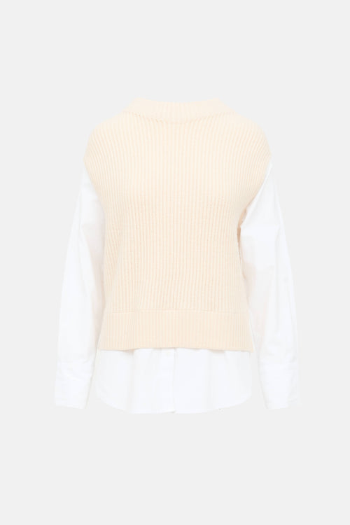 Wool Joni Knit Contrast Sweater