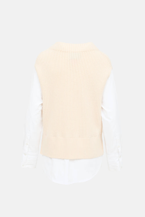 Wool Joni Knit Contrast Sweater