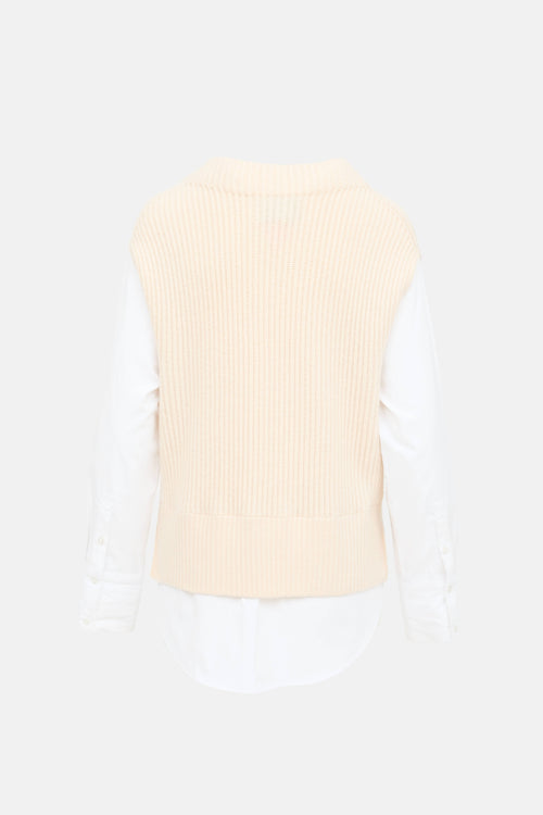Wool Joni Knit Contrast Sweater