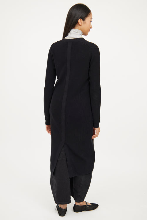 Brochu Walker Black Ribbed Long Cardigan