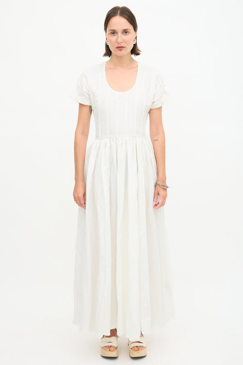 Brock Collection Linen Pintuck Dress