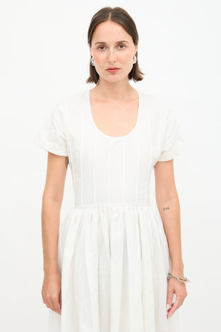 Brock Collection Linen Pintuck Dress