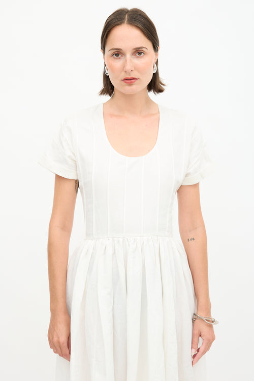 Brock Collection Linen Pintuck Dress