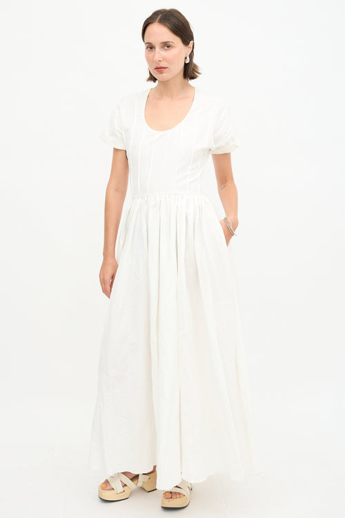 Brock Collection Linen Pintuck Dress
