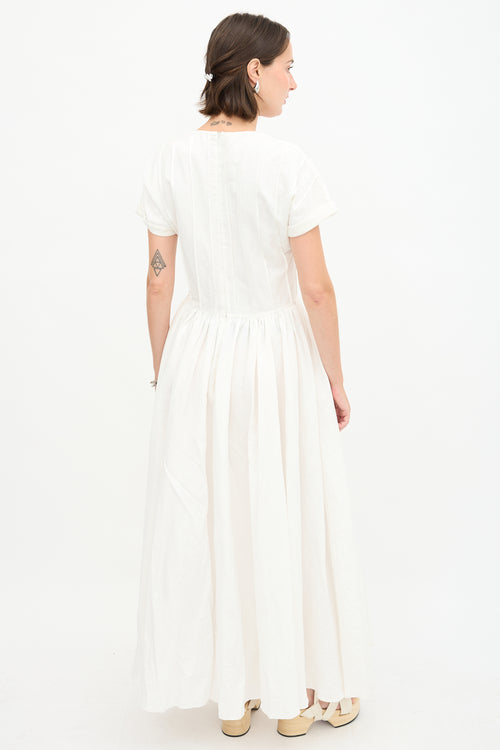 Brock Collection Linen Pintuck Dress
