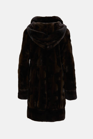 VSP ArchiveFur Ovals Hooded Coat