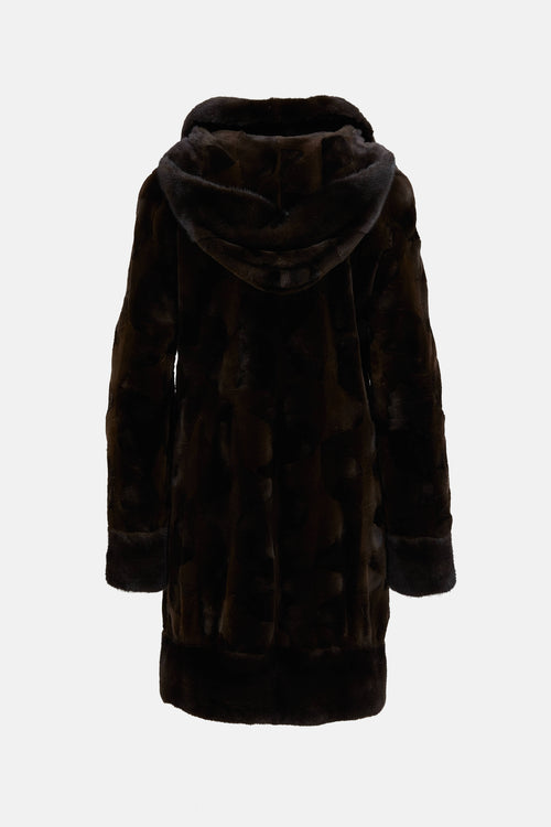 VSP ArchiveFur Ovals Hooded Coat