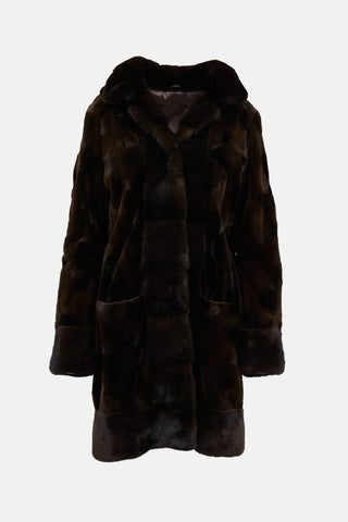 VSP ArchiveFur Ovals Hooded Coat