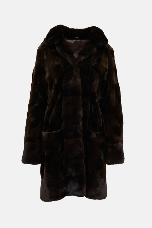 VSP ArchiveFur Ovals Hooded Coat