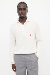 Brunello Cucinelli Ribbed Knit Polo Shirt