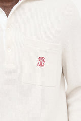 Brunello Cucinelli Ribbed Knit Polo Shirt