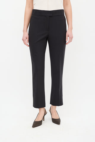 Brunello Cucinelli Black Wool & Nylon Monili Stripe Trouser