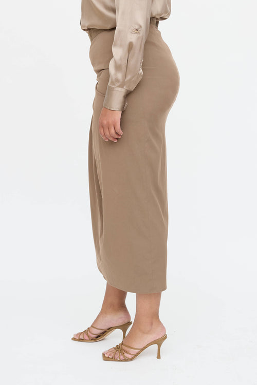 Brunello Cucinelli Cotton Gather Skirt