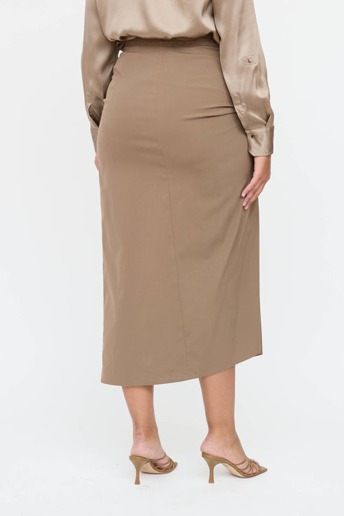 Brunello Cucinelli Cotton Gather Skirt