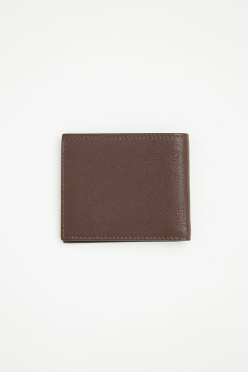 Brunello Brown Leather Bi-Fold Wallet