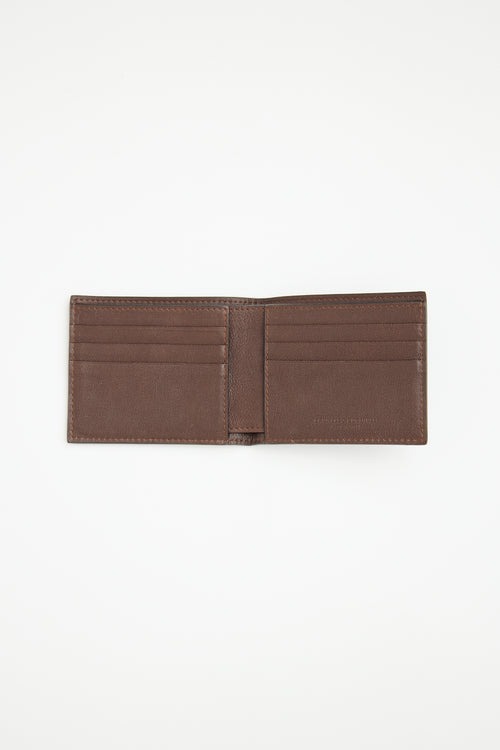 Brunello Brown Leather Bi-Fold Wallet