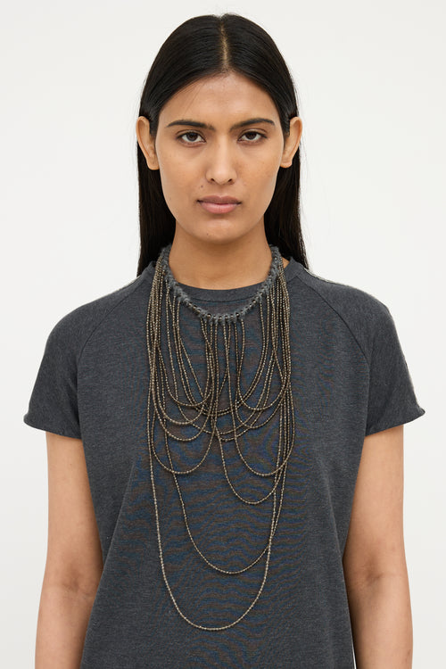Brunello Cucinelli Smokey Quartz Necklace