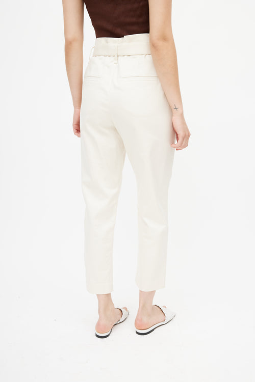 Brunello Cucinelli Beige Belted Trouser