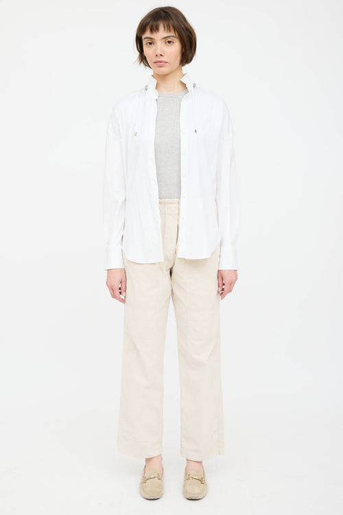 Brunello Cucinelli Velour Tapered Trouser