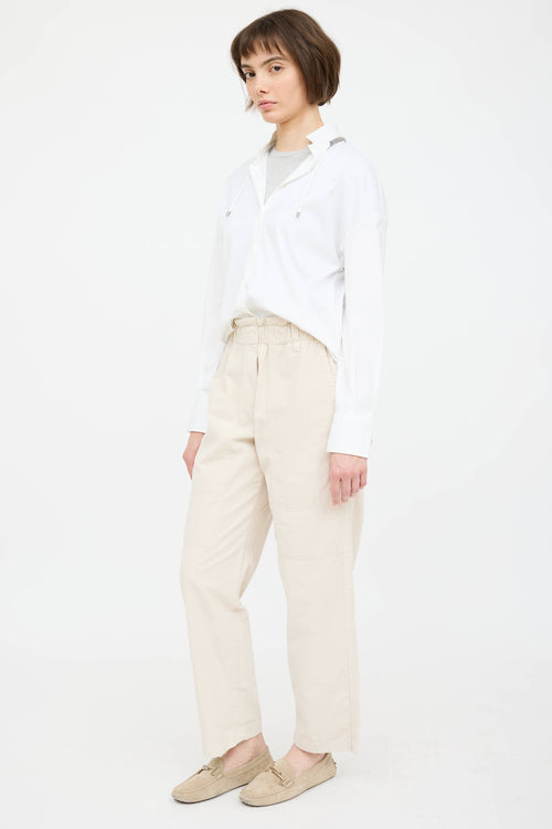 Brunello Cucinelli Velour Tapered Trouser