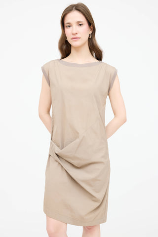 Brunello Cucinelli Sleeveless Gathered Dress