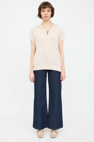 Brunello Cucinelli Cashmere Ribbed Knit Monili Hoodie